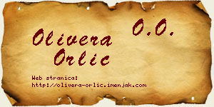 Olivera Orlić vizit kartica